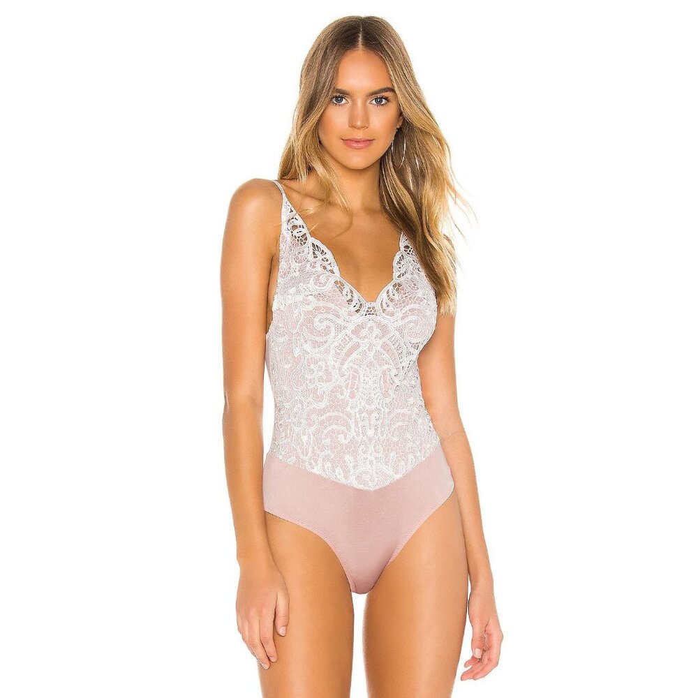 Thistle and Spire NWT Marion Crochet Lace Bodysuit in Ivory
